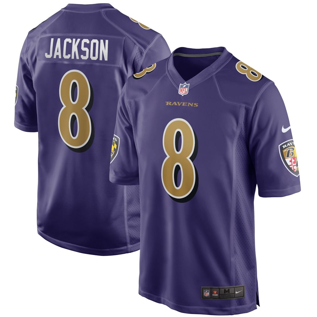 Men's Baltimore Ravens Lamar Jackson Nike White Game Jersey