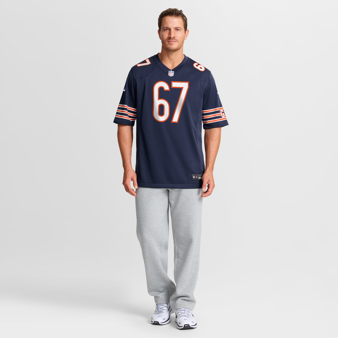 Men's Chicago Bears Garrett Bradbury Nike Navy Team Game Jersey