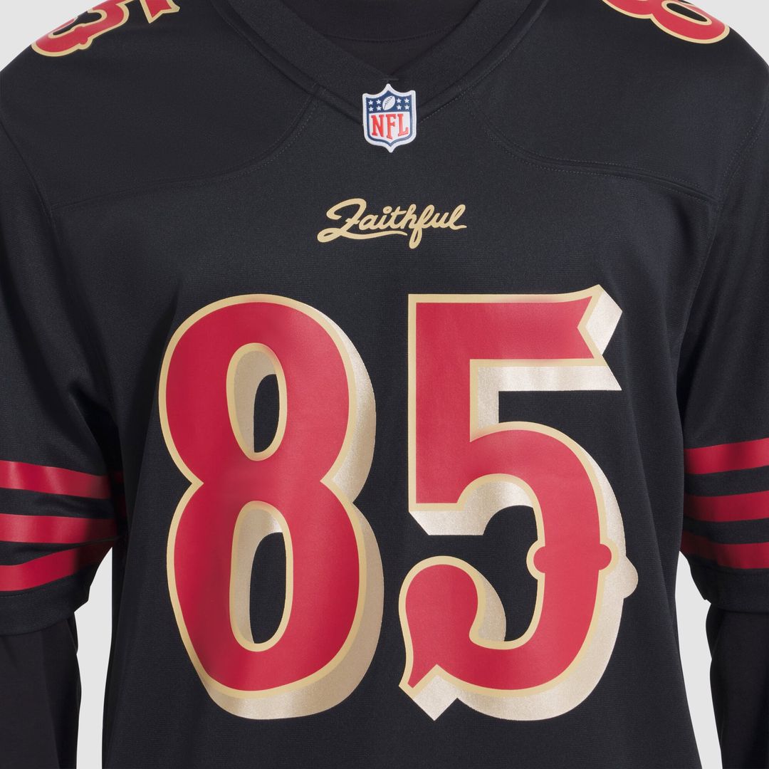 Men's San Francisco 49ers George Kittle Nike Black Rivalries Collection Game Jersey