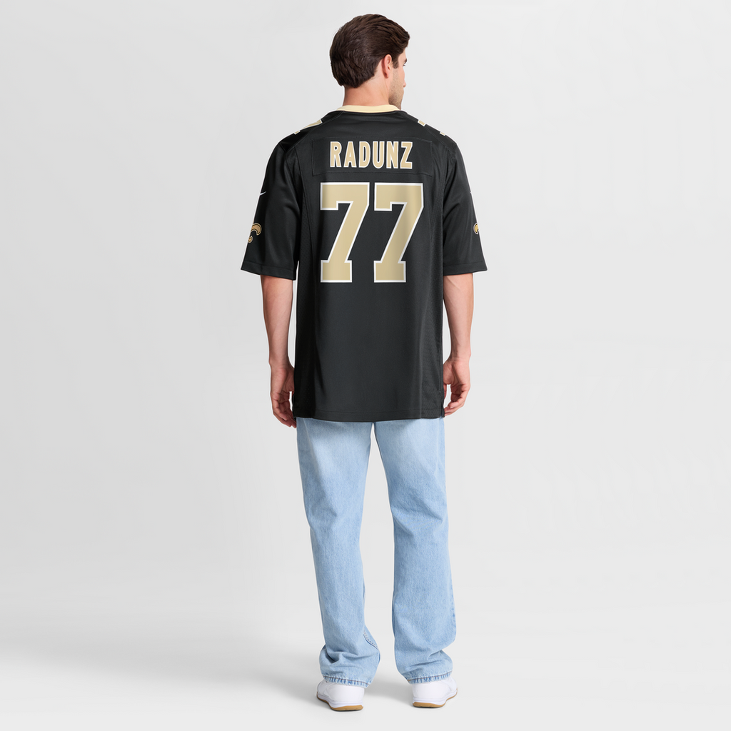 Men's New Orleans Saints Dillon Radunz Nike  Black Team Game Jersey