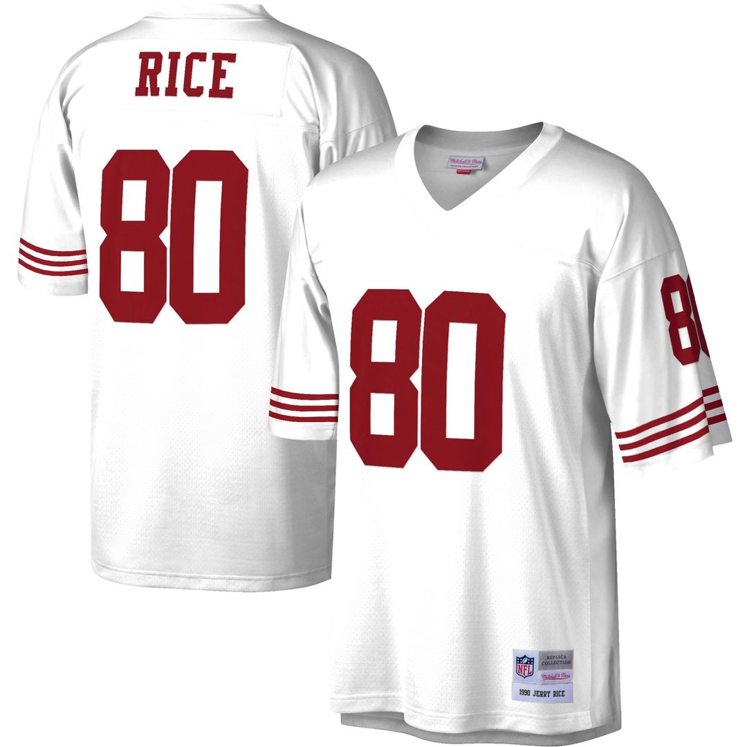 Men's San Francisco 49ers Jerry Rice Mitchell & Ness Scarlet Legacy Replica Jersey