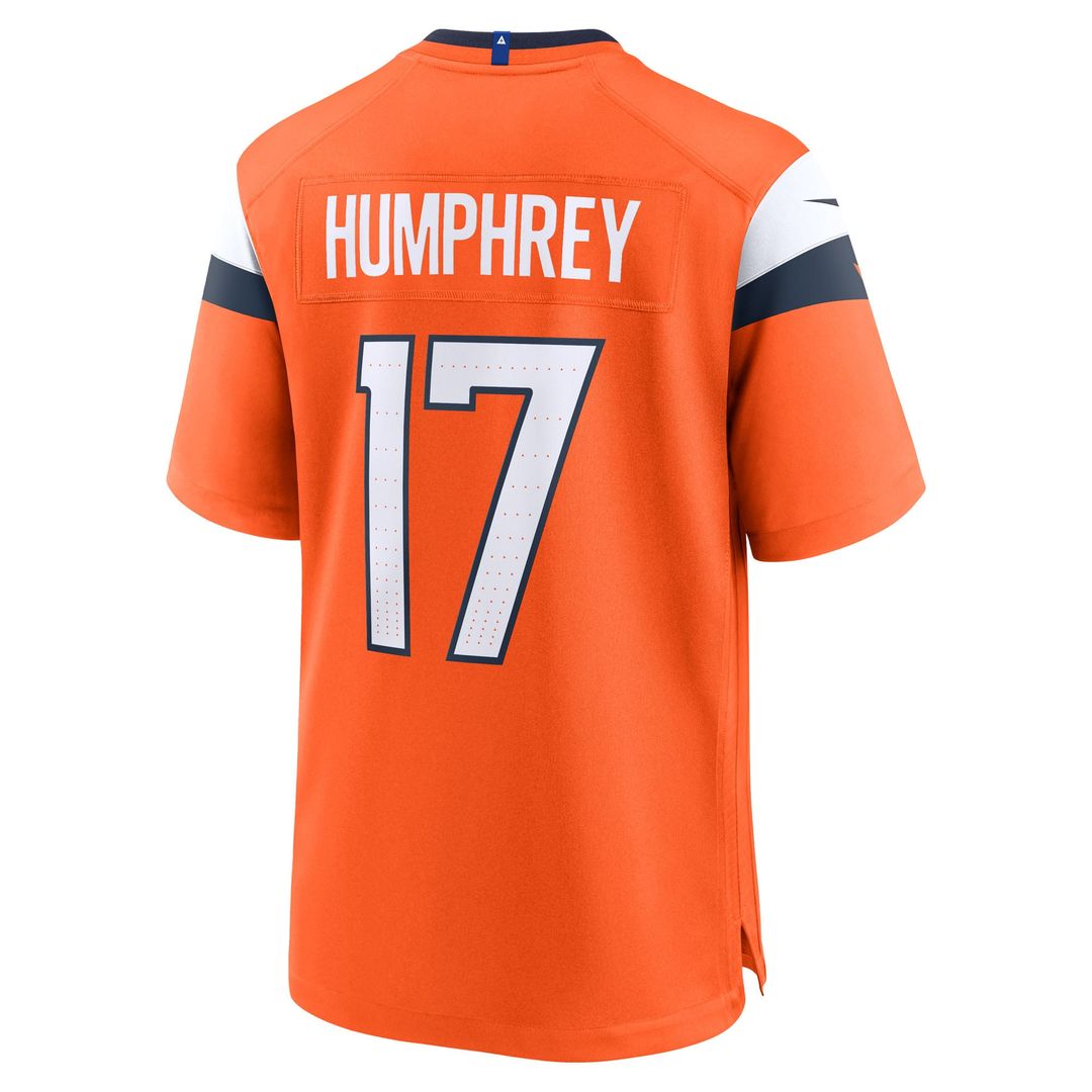 Men's Denver Broncos Lil'Jordan Humphrey Nike  Orange Team Game Jersey