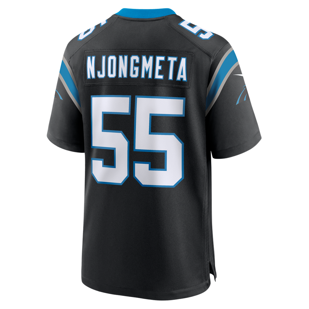 Men's Carolina Panthers Maema Njongmeta Nike  Black Team Game Jersey