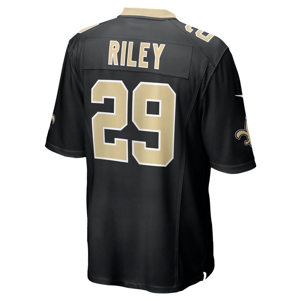 Men's New Orleans Saints Quincy Riley Nike  Black Team Game Jersey
