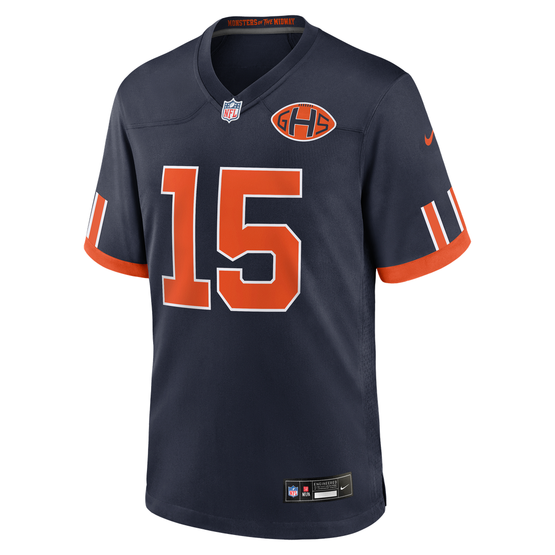 Men's Chicago Bears Rome Odunze Nike Navy 2026 Rivalries Collection Game Jersey