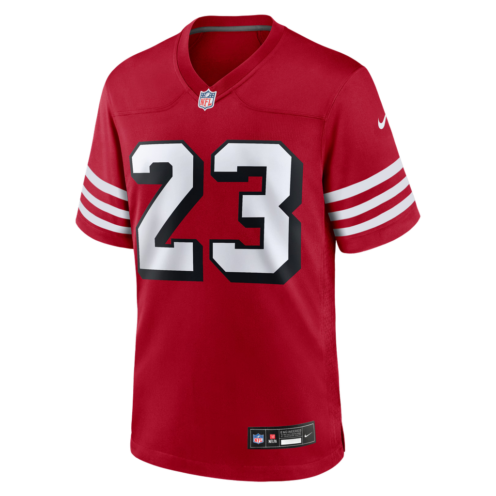 Men's San Francisco 49ers Christian McCaffrey Nike Scarlet Alternate Game Player Jersey