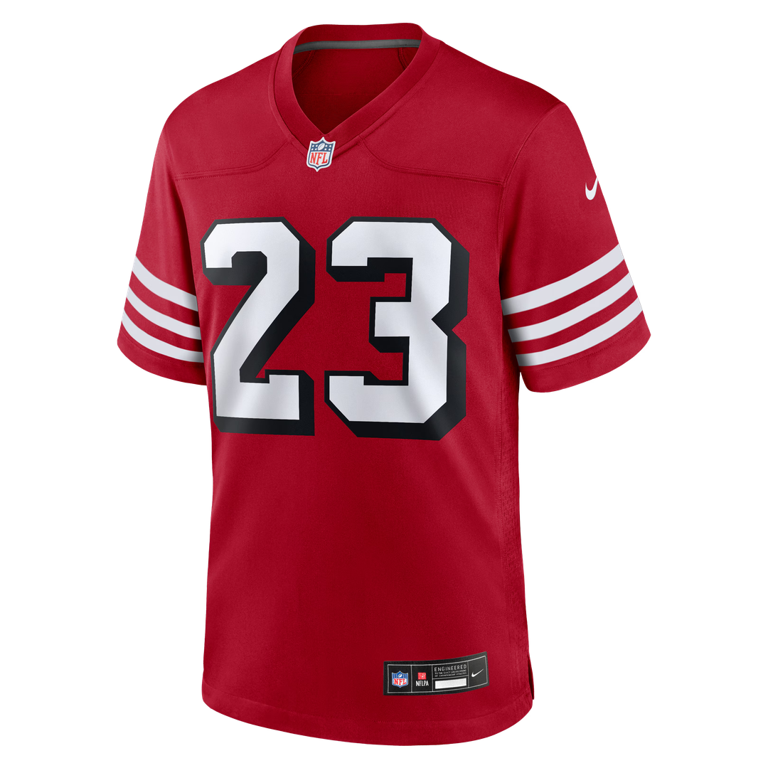 Men's San Francisco 49ers Christian McCaffrey Nike Scarlet Alternate Game Player Jersey