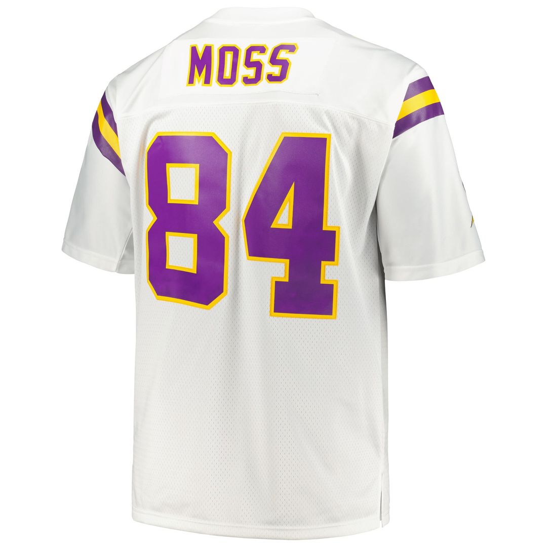 Men's Minnesota Vikings Randy Moss Mitchell & Ness White Big & Tall 1998 Legacy Retired Player Jersey