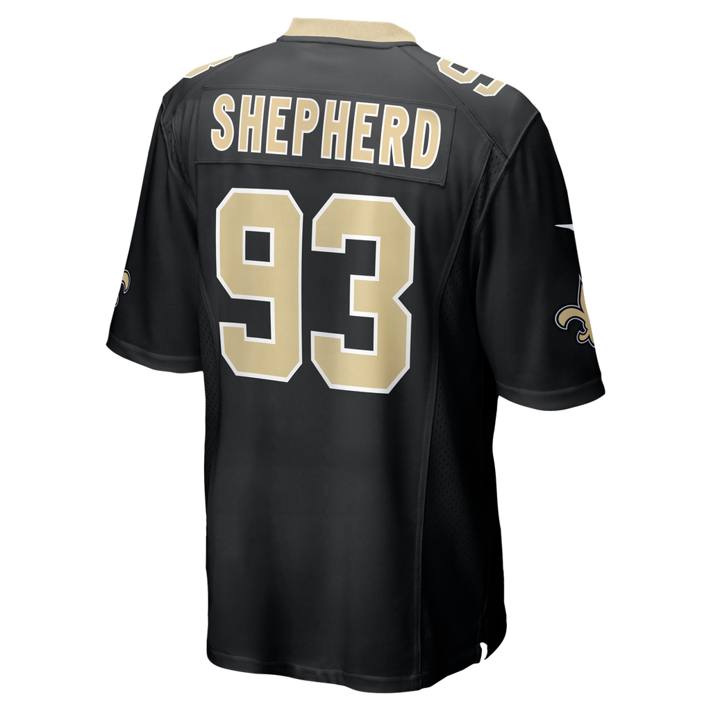 Men's New Orleans Saints Nathan Shepherd Nike Black Game Jersey