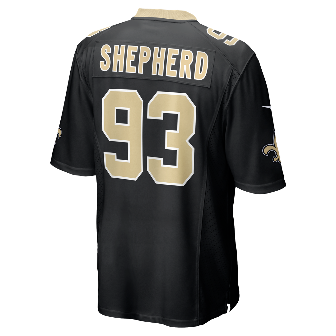 Men's New Orleans Saints Nathan Shepherd Nike Black Game Jersey