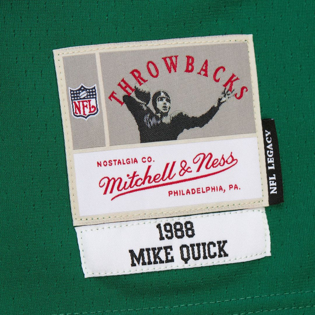 Men's Philadelphia Eagles Mike Quick Mitchell & Ness Kelly Green Legacy Replica Jersey