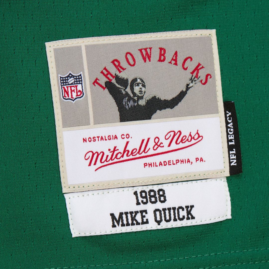 Men's Philadelphia Eagles Mike Quick Mitchell & Ness Kelly Green Legacy Replica Jersey