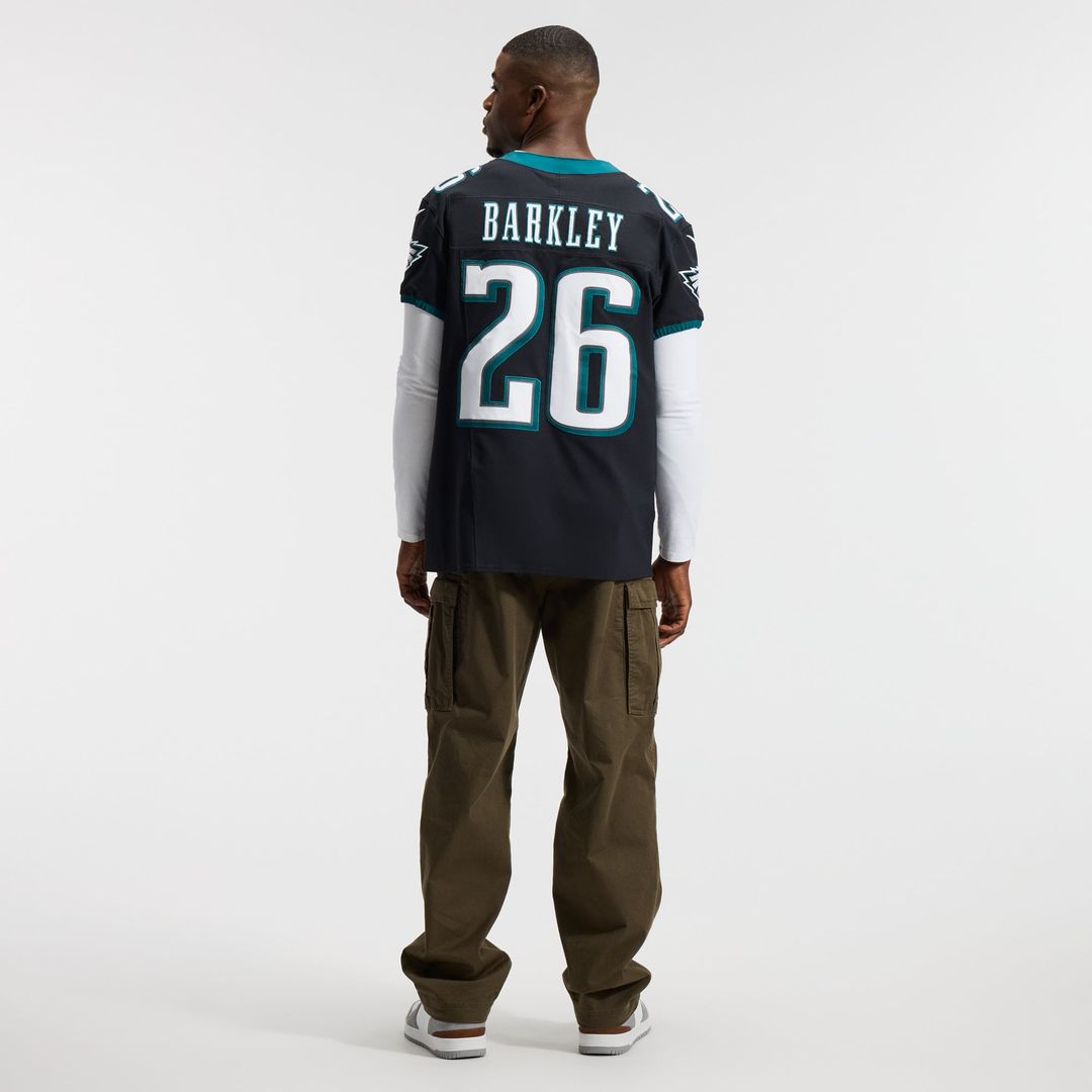 Men's Philadelphia Eagles Saquon Barkley Nike Black Alternate Vapor F.U.S.E. Elite Jersey