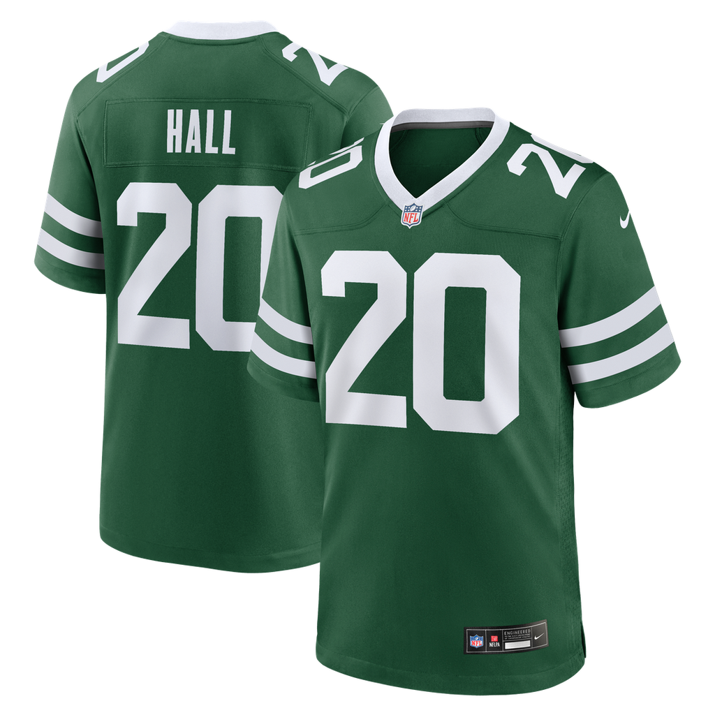 Men's New York Jets Breece Hall Nike Legacy Green Game Jersey