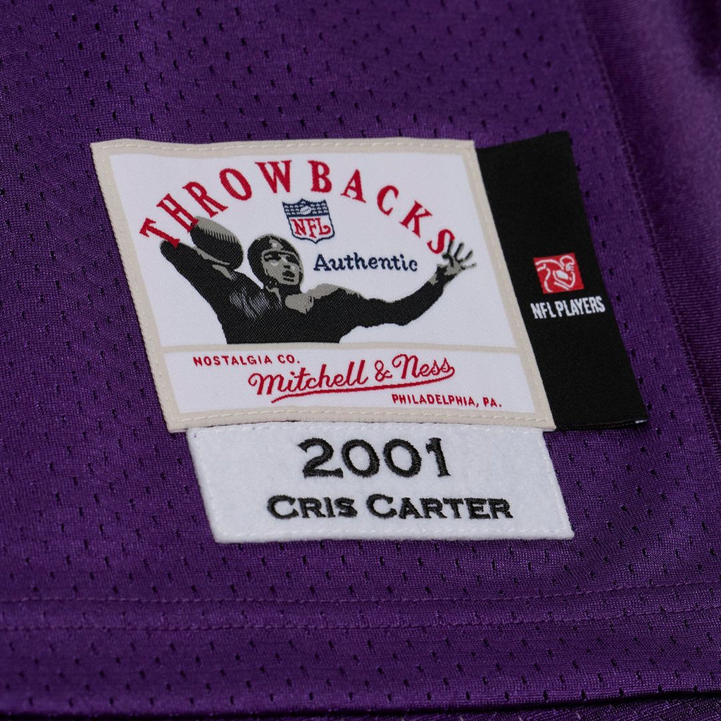 Men's Minnesota Vikings Cris Carter Mitchell & Ness Purple 2001 Authentic Throwback Jersey