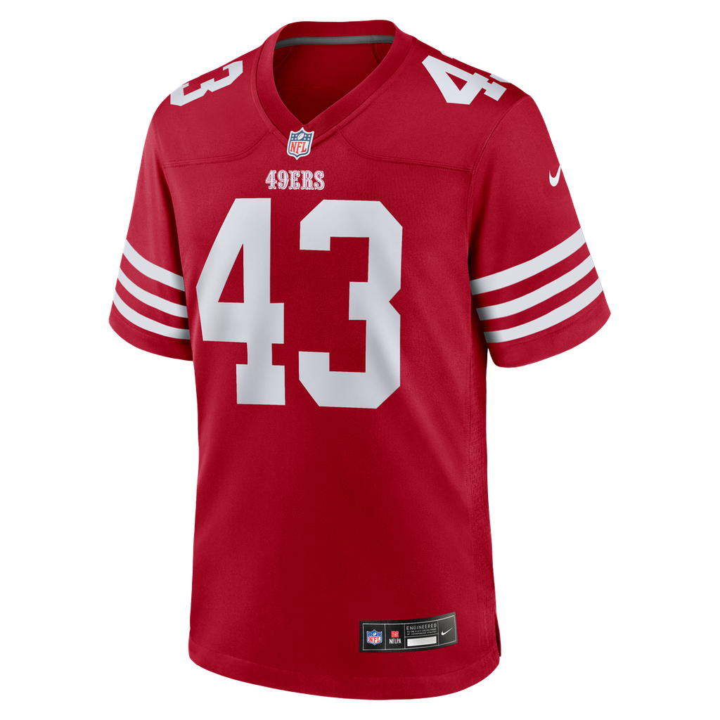 Men's San Francisco 49ers Eric Kendricks Nike  Scarlet Team Game Jersey