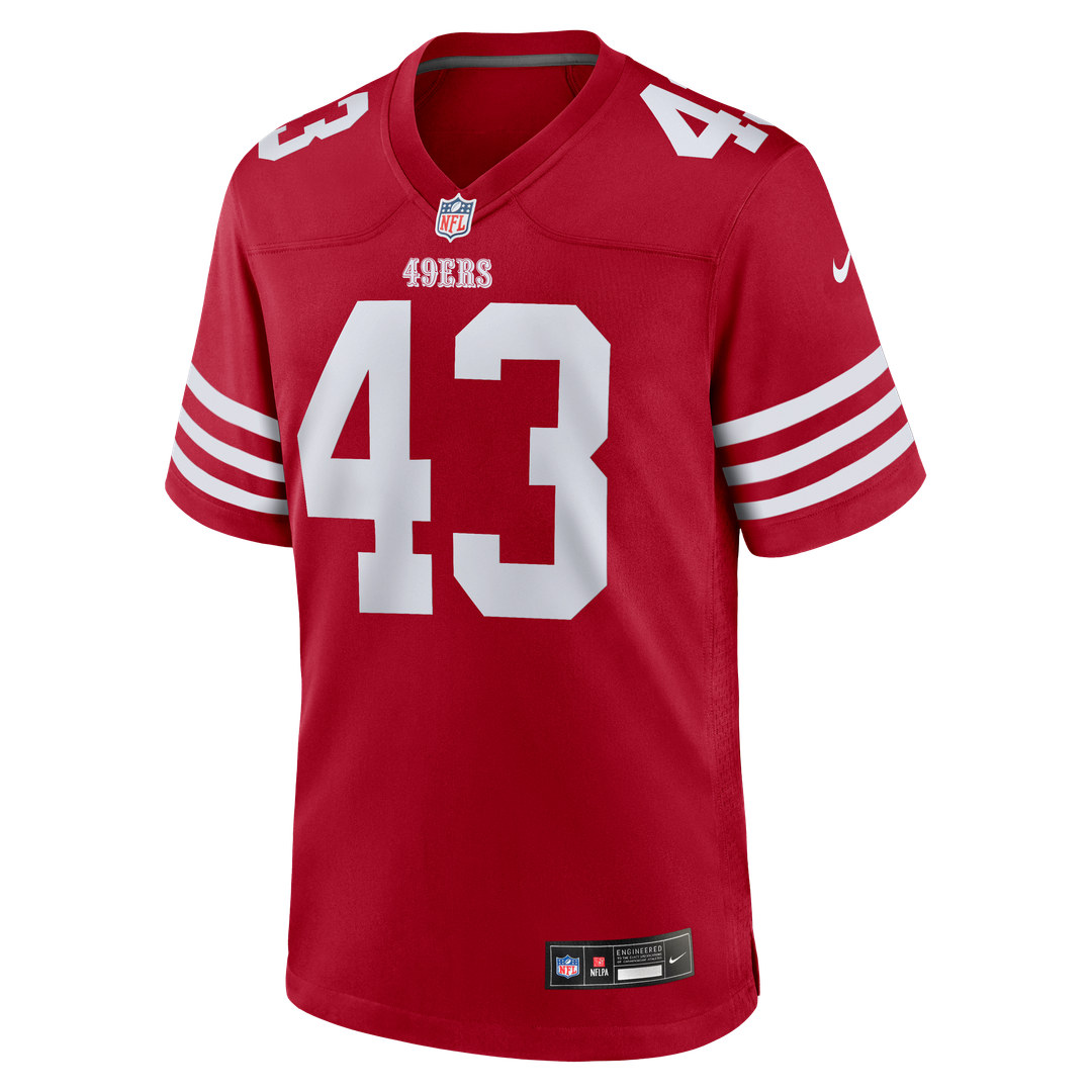 Men's San Francisco 49ers Eric Kendricks Nike  Scarlet Team Game Jersey