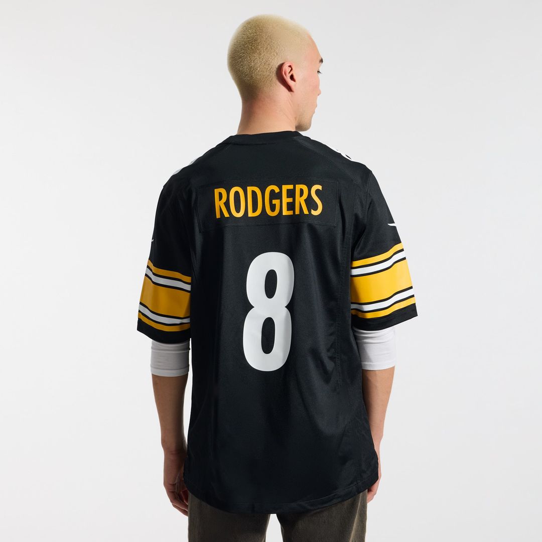 Men's Pittsburgh Steelers Aaron Rodgers Nike Black Game Jersey