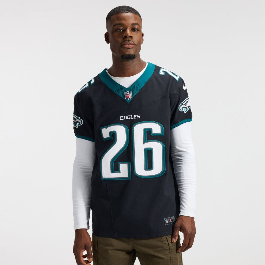 Men's Philadelphia Eagles Saquon Barkley Nike Black Alternate Vapor F.U.S.E. Elite Jersey