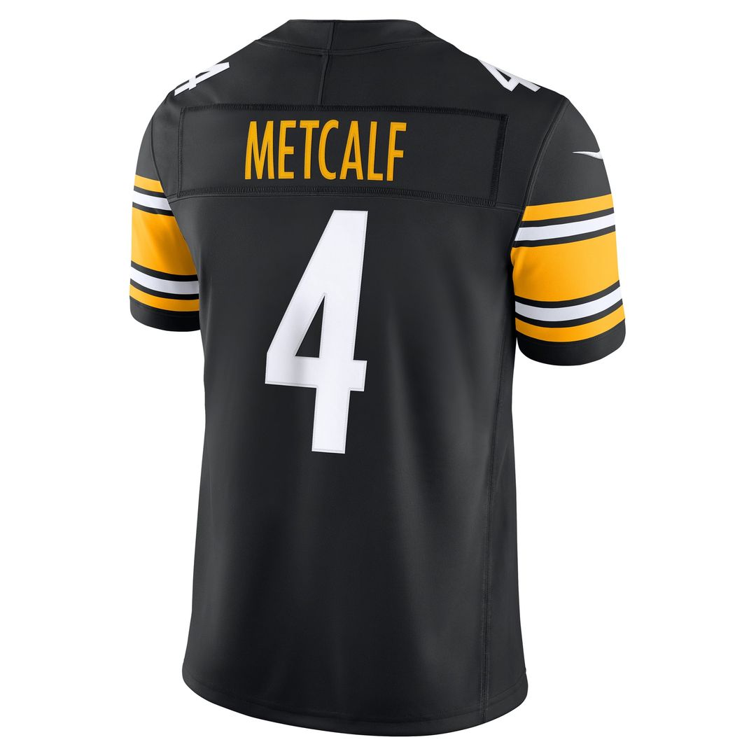 Men's Pittsburgh Steelers DK Metcalf Nike Black Team Vapor F.U.S.E. Stitched Limited Jersey