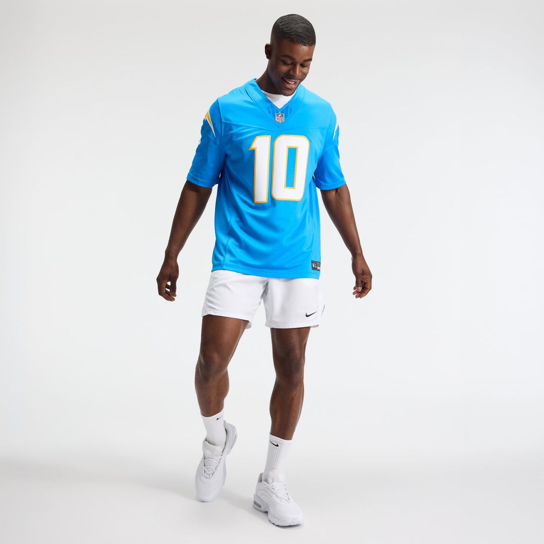 Men's Los Angeles Chargers Justin Herbert Nike Powder Blue Team Vapor F.U.S.E. Stitched Limited Jersey