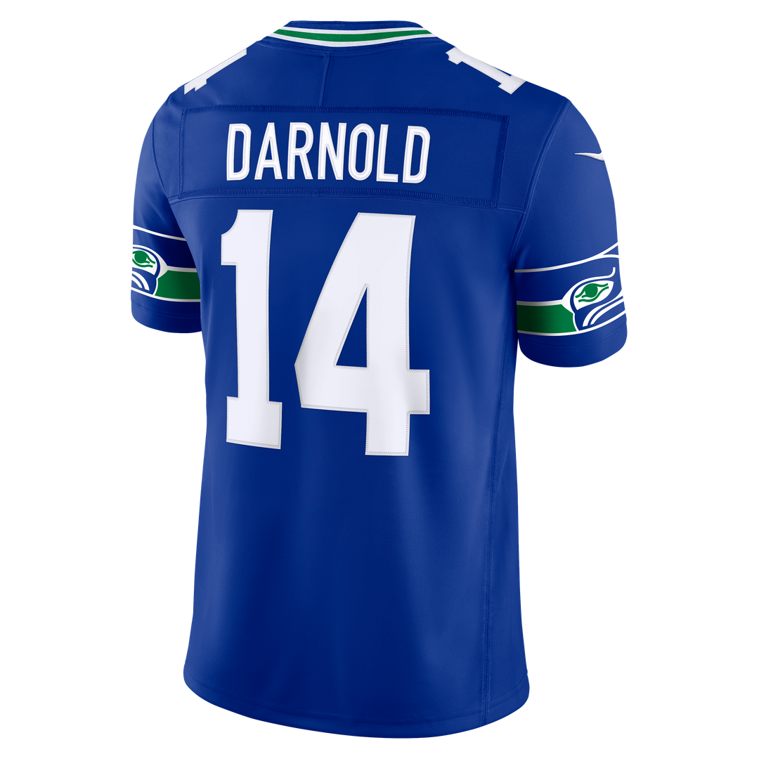 Men's Seattle Seahawks Sam Darnold Nike Royal Alternate Vapor F.U.S.E. Stitched Limited Jersey
