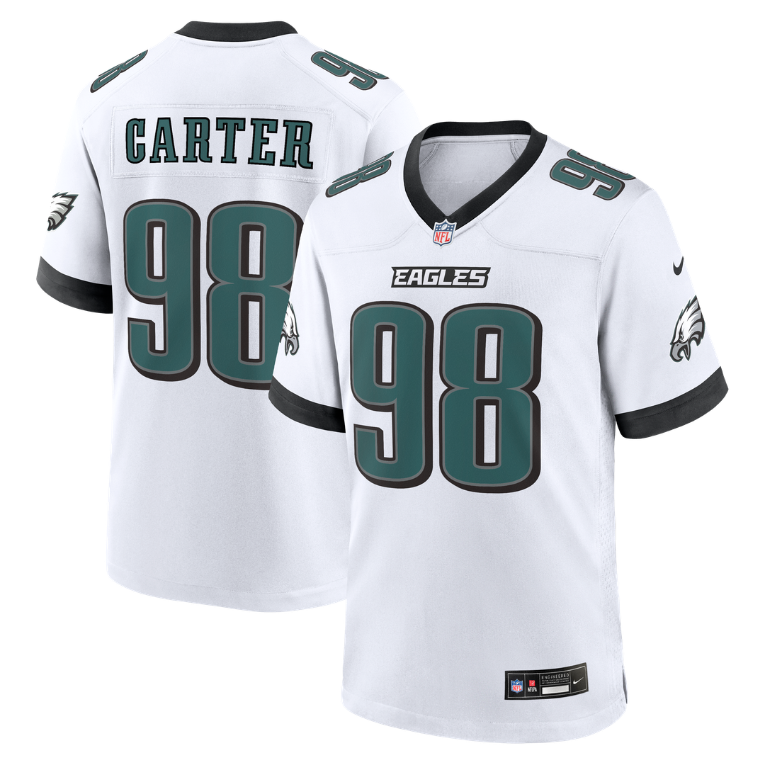 Men's Philadelphia Eagles Jalen Carter Nike  Midnight Green Team Game Jersey