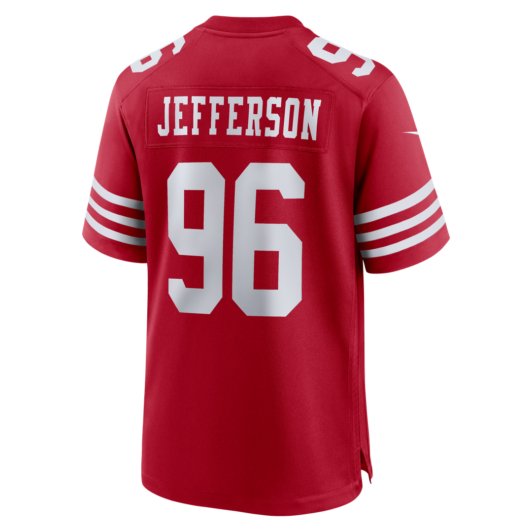 Men's San Francisco 49ers Jordan Jefferson Nike  Scarlet Team Game Jersey