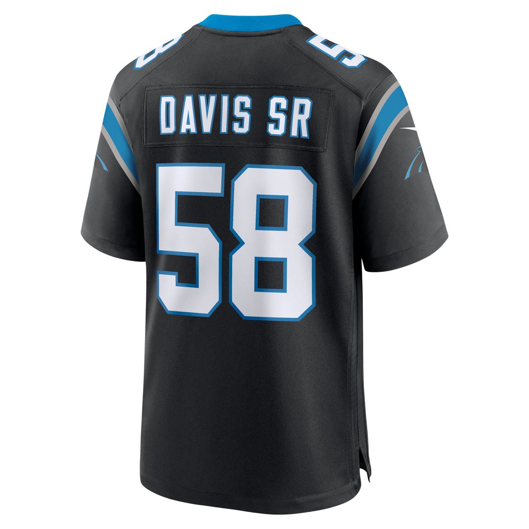 Men's Carolina Panthers Thomas Davis Sr. Nike  Black Team Retired Game Jersey