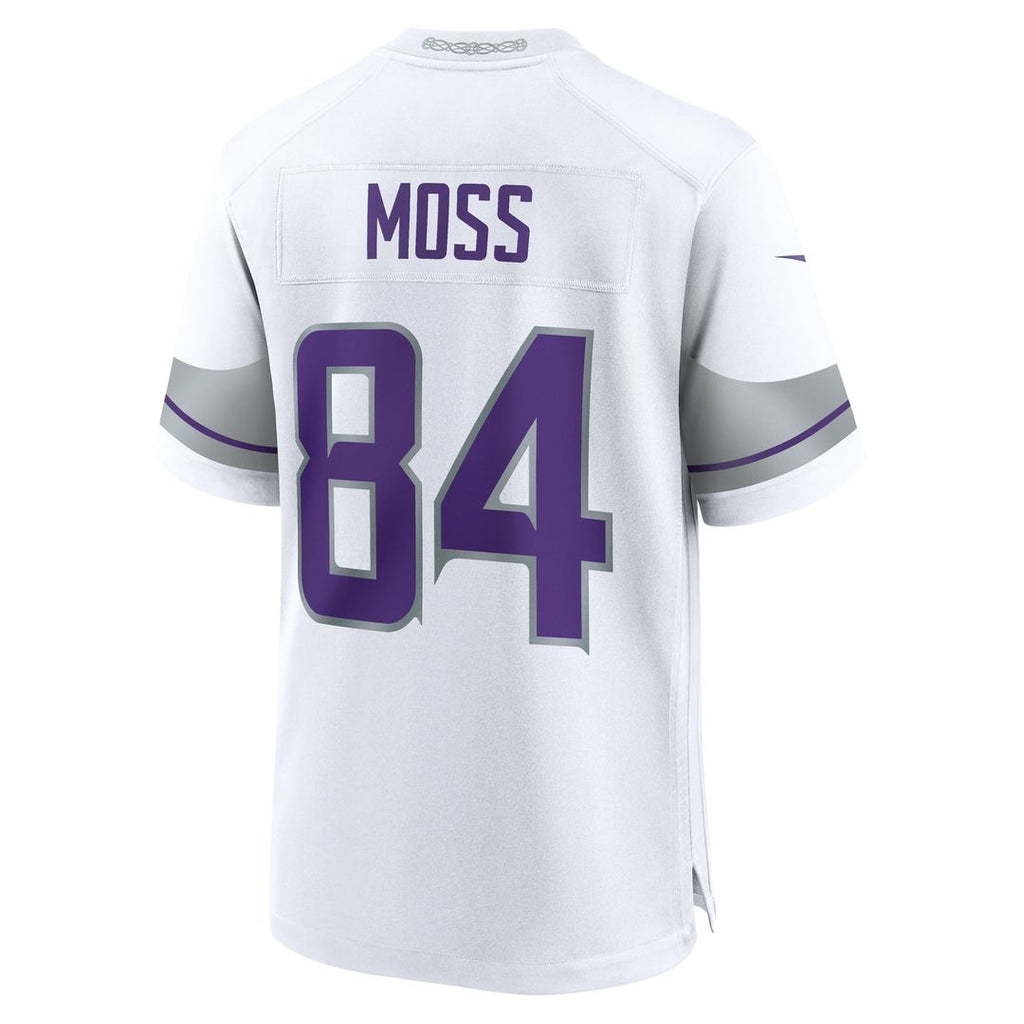 Men's Minnesota Vikings Randy Moss Nike White Alternate Retired Player Game Jersey