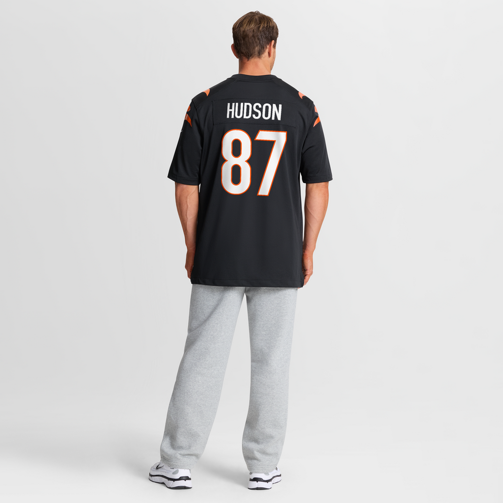 Men's Cincinnati Bengals Tanner Hudson Nike Black Home Game Player Jersey