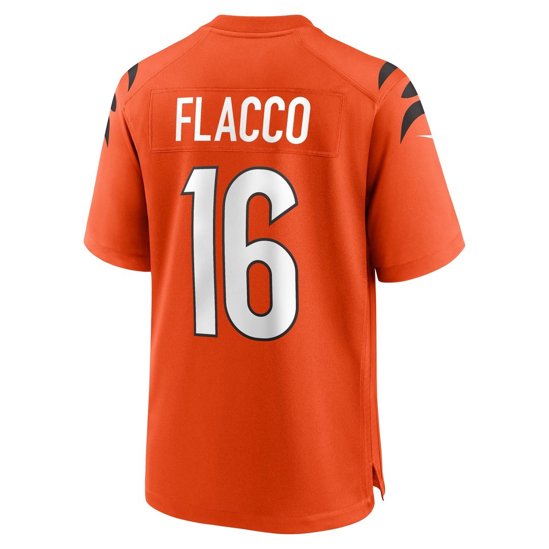 Men's Cincinnati Bengals Joe Flacco Nike  Orange Alternate Game Jersey