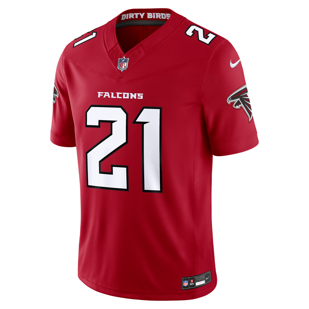 Men's Atlanta Falcons Deion Sanders Nike Red Team  Vapor F.U.S.E. Stitched Retired Limited Jersey
