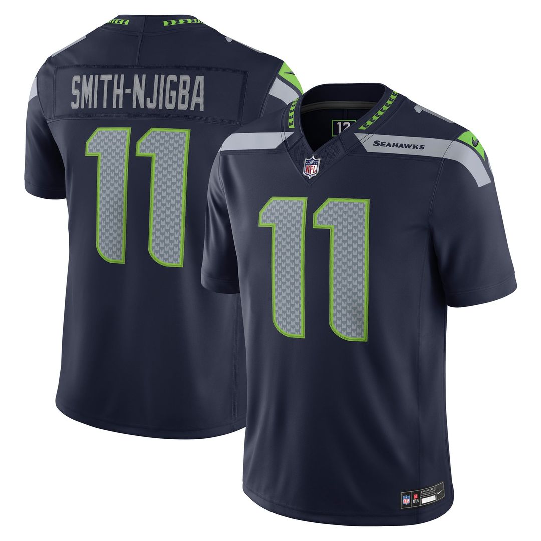Men's Seattle Seahawks Jaxon Smith-Njigba Nike White Vapor F.U.S.E. Stitched Limited Jersey