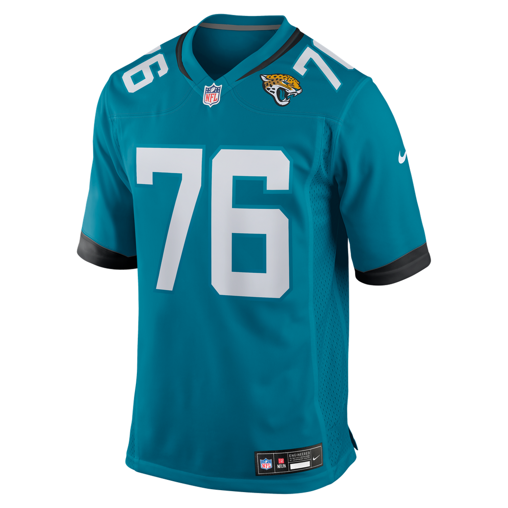 Men's Jacksonville Jaguars Ezra Cleveland Nike  Teal  Game Jersey