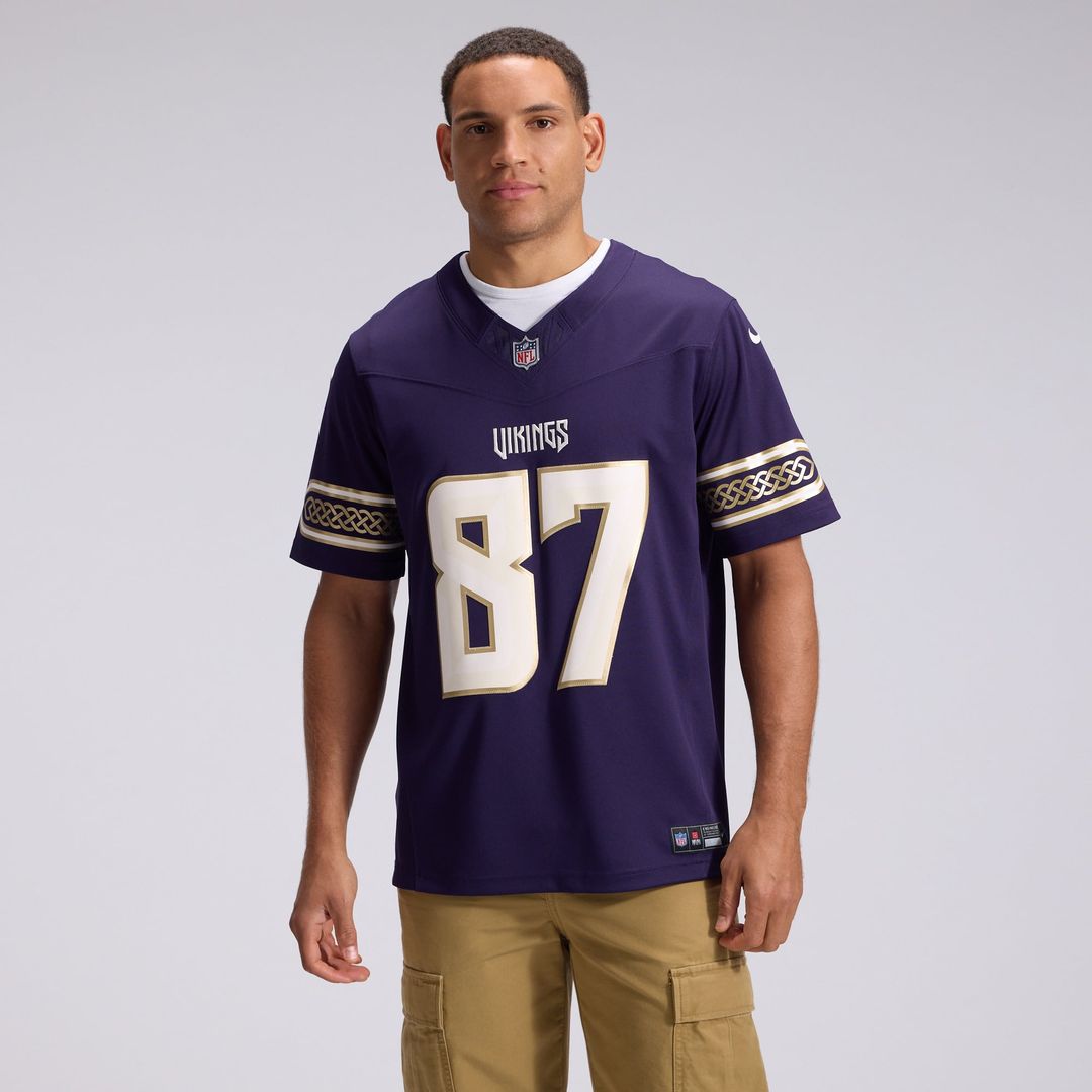 Men's Minnesota Vikings T.J. Hockenson Nike Purple 2026 Rivalries Collection Stitched Limited Jersey