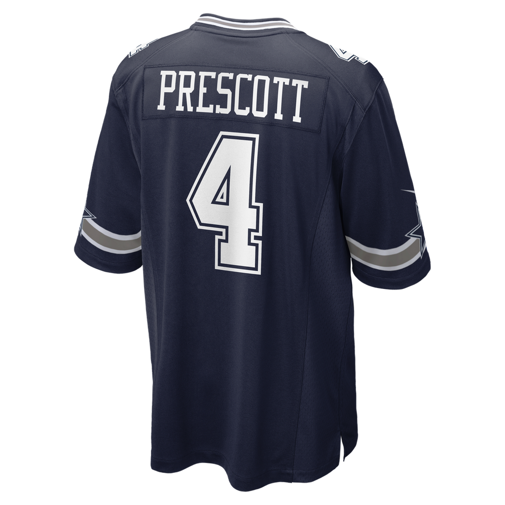 Men's Dallas Cowboys Dak Prescott Nike Navy Game Team Jersey