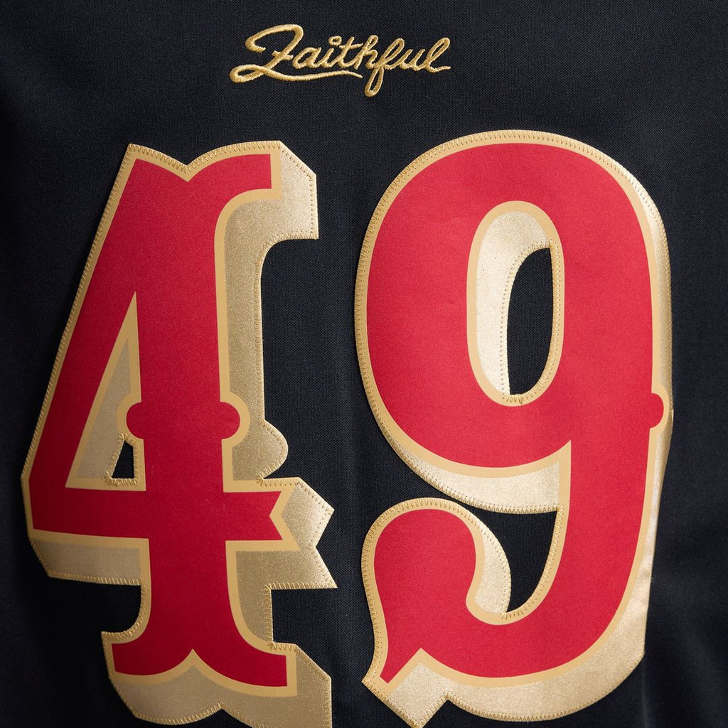 Men's San Francisco 49ers The Faithful Nike Black Rivalries Collection Stitched Limited Jersey