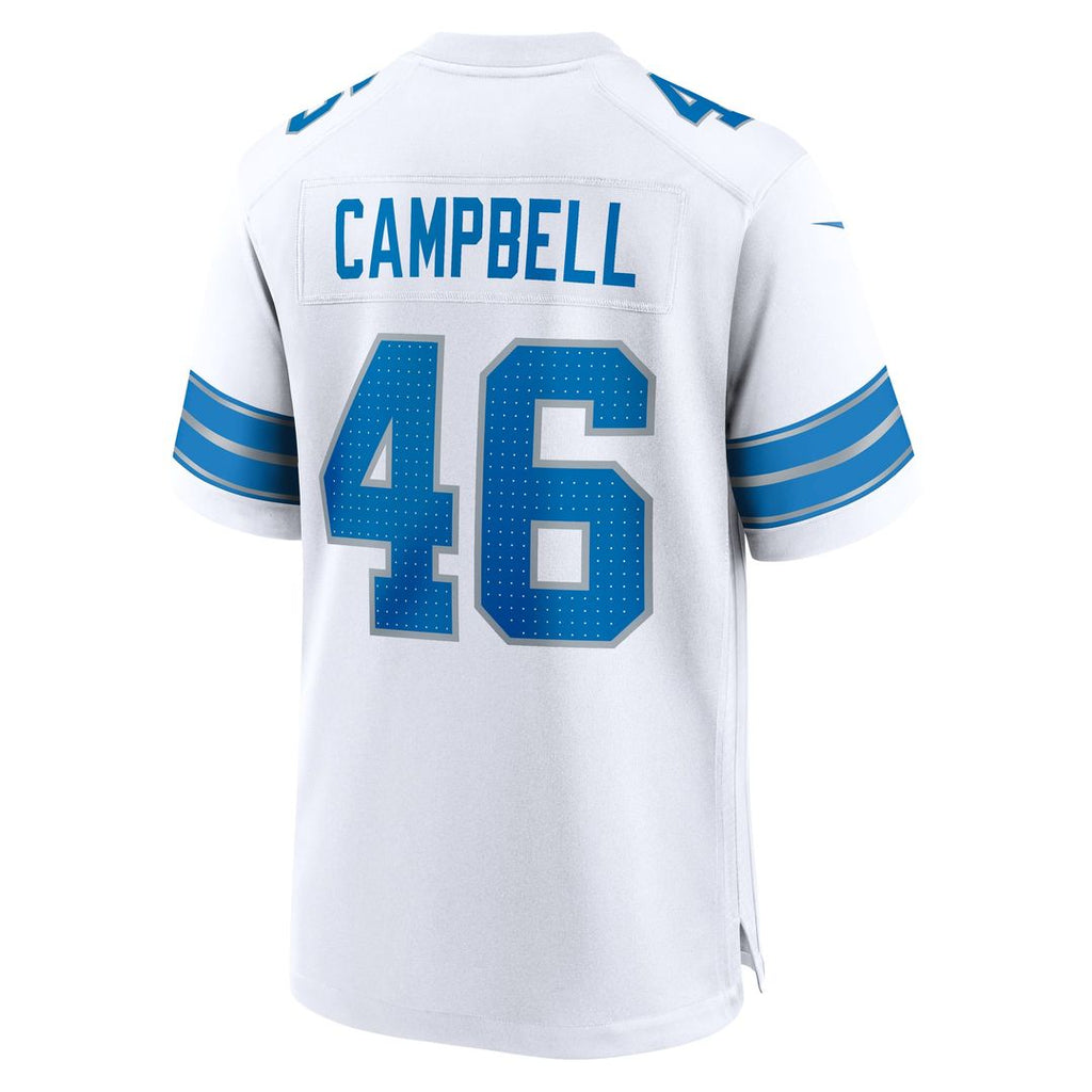 Men's Detroit Lions Jack Campbell Nike Blue Game Jersey
