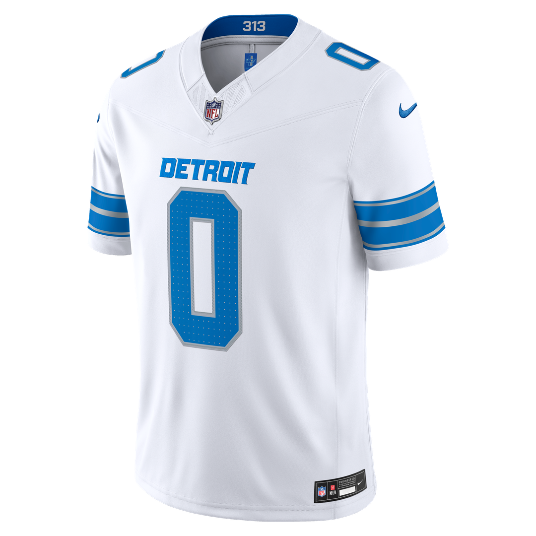 Men's Detroit Lions Jahmyr Gibbs Nike White Vapor F.U.S.E. Stitched Limited Jersey