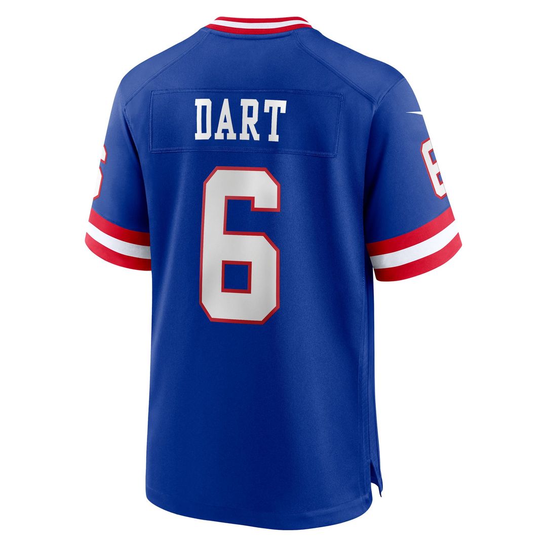 Men's New York Giants Jaxson Dart Nike Royal Alternate 2 Classic Game Jersey