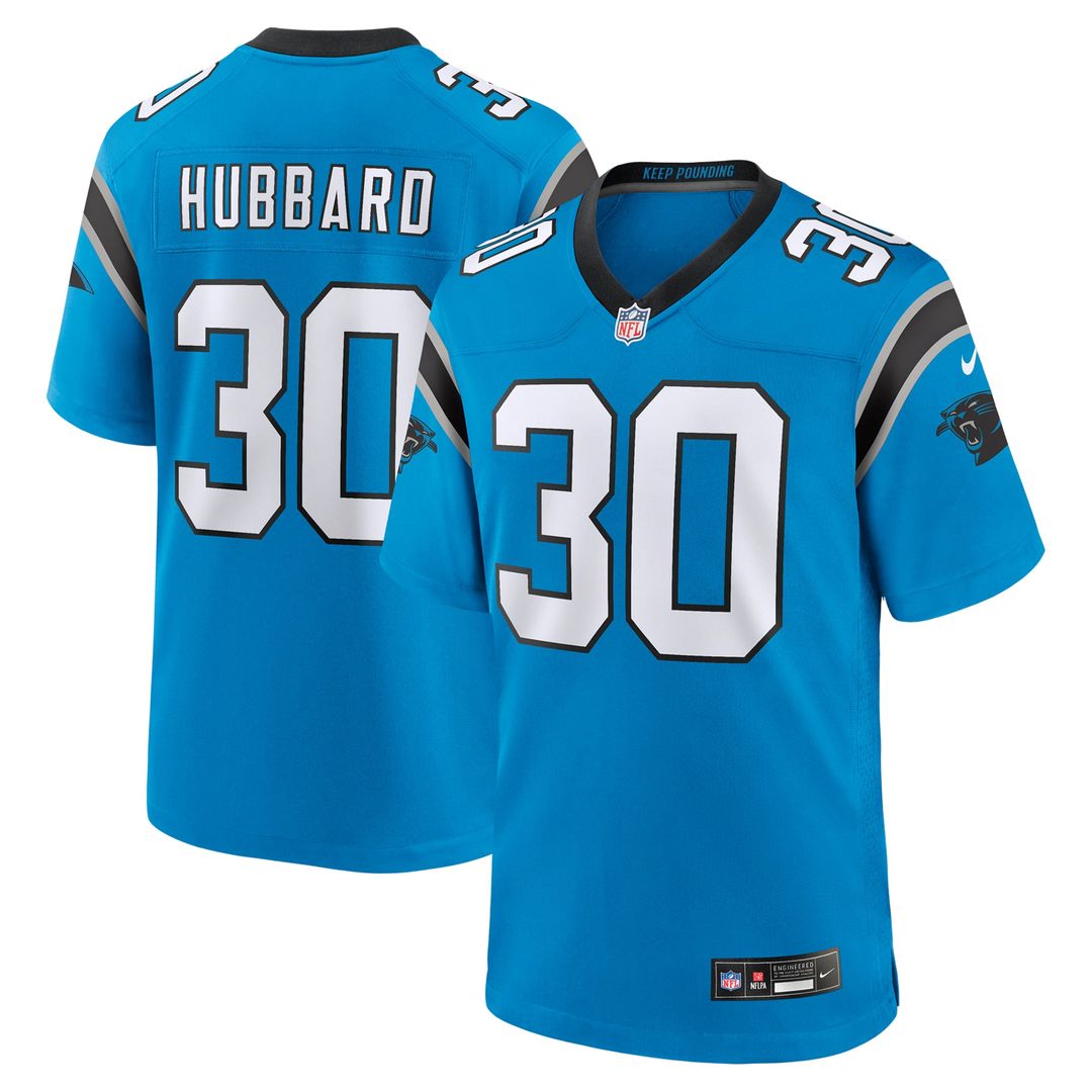 Men's Carolina Panthers Chuba Hubbard Nike Black Team Game Jersey