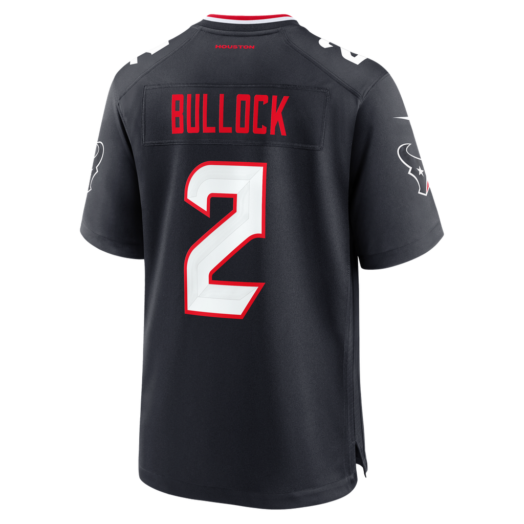 Men's Houston Texans Calen Bullock Nike  Navy Team Game Jersey