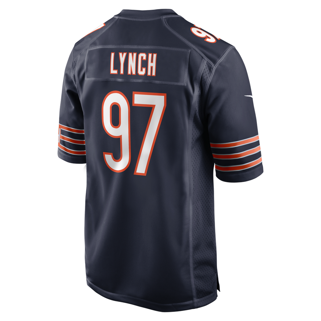 Men's Chicago Bears James Lynch Nike  Navy Team Game Jersey