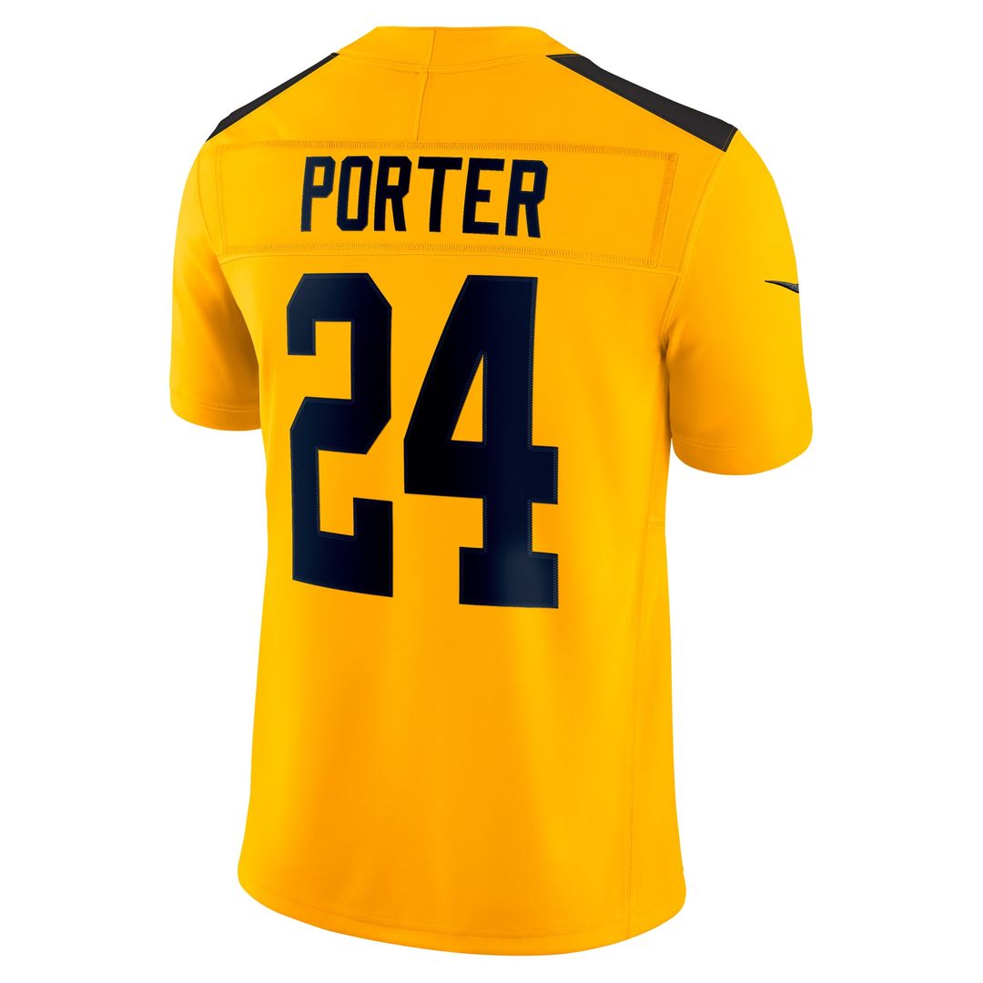 Men's Pittsburgh Steelers Joey Porter Jr. Nike Gold Alternate 1933 Throwback Vapor F.U.S.E. Limited Jersey