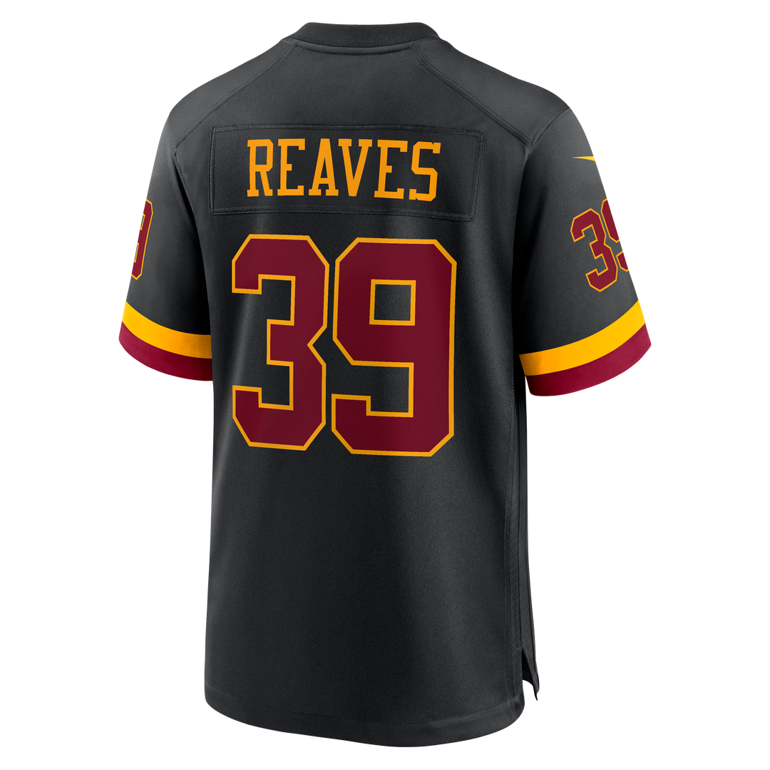 Men's Washington Commanders Jeremy Reaves Nike Black Hail Raiser Alternate Game Jersey