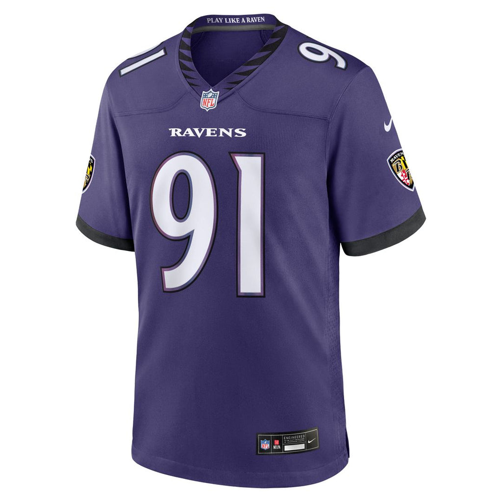 Men's Baltimore Ravens Trey Hendrickson Nike Purple Team Game Jersey