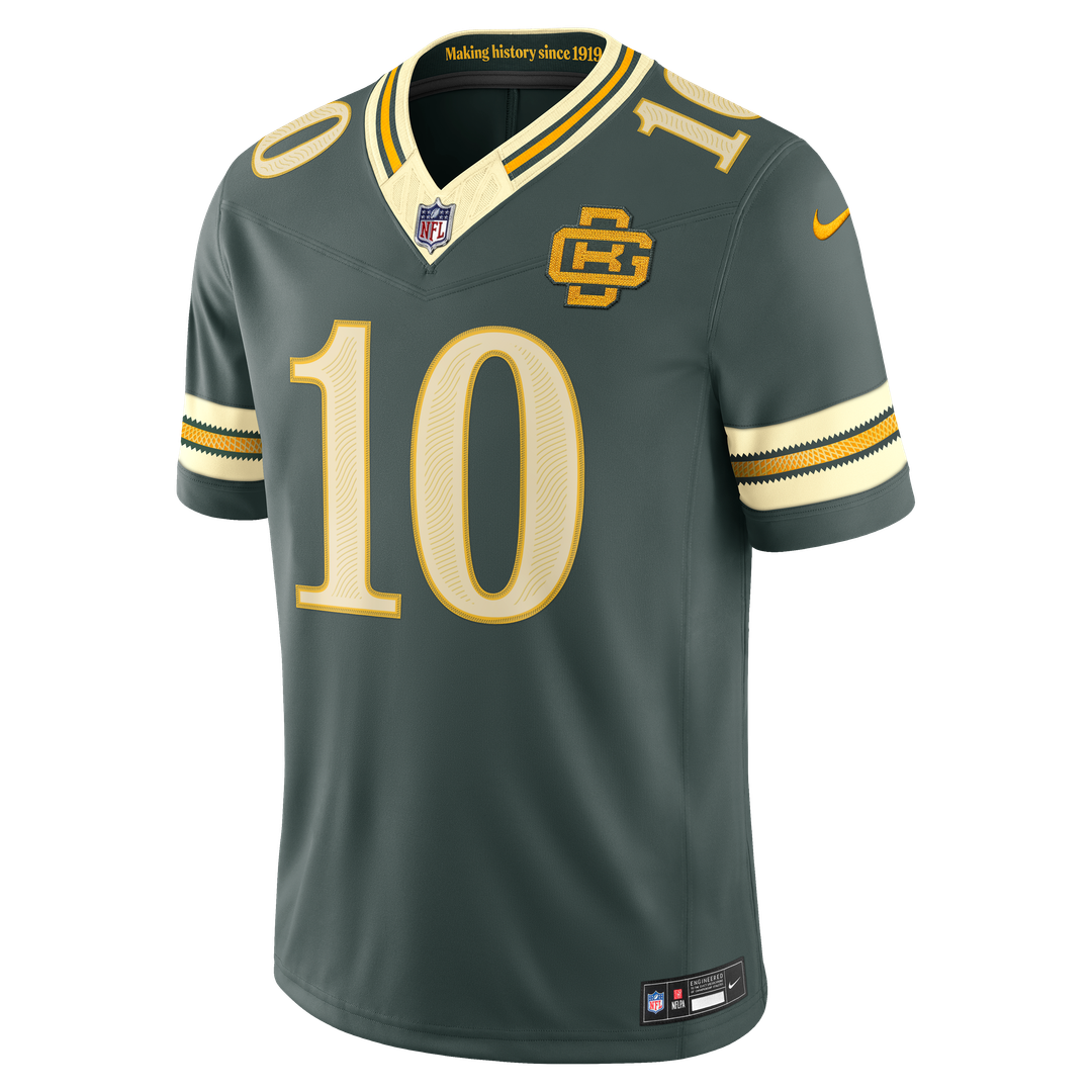Men's Green Bay Packers Jordan Love Nike Green 2026 Rivalries Collection Stitched Limited Jersey