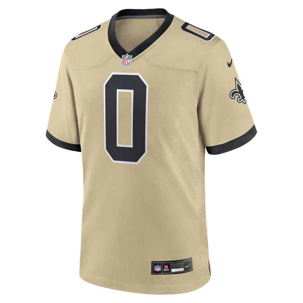Men's New Orleans Saints Jordyn Tyson Nike Gold Alternate Game Jersey