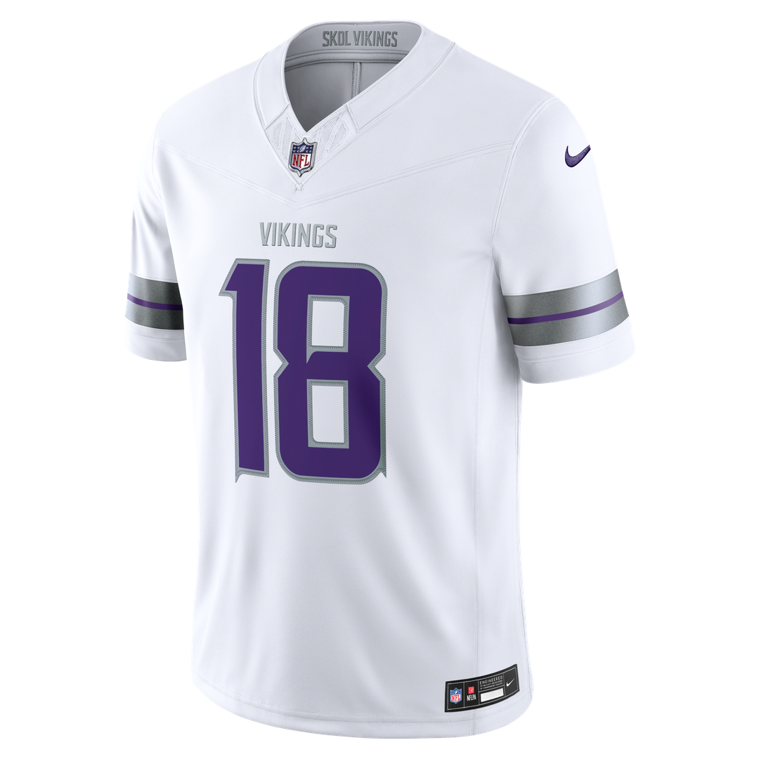 Men's Minnesota Vikings Justin Jefferson Nike White Alternate Vapor F.U.S.E. Stitched Limited Jersey
